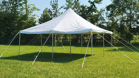 20' x 20' White Canopy Pole Tent