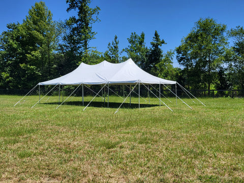 20' x 40' White Canopy Pole Tent
