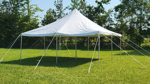 20' x 20' White Canopy Pole Tent